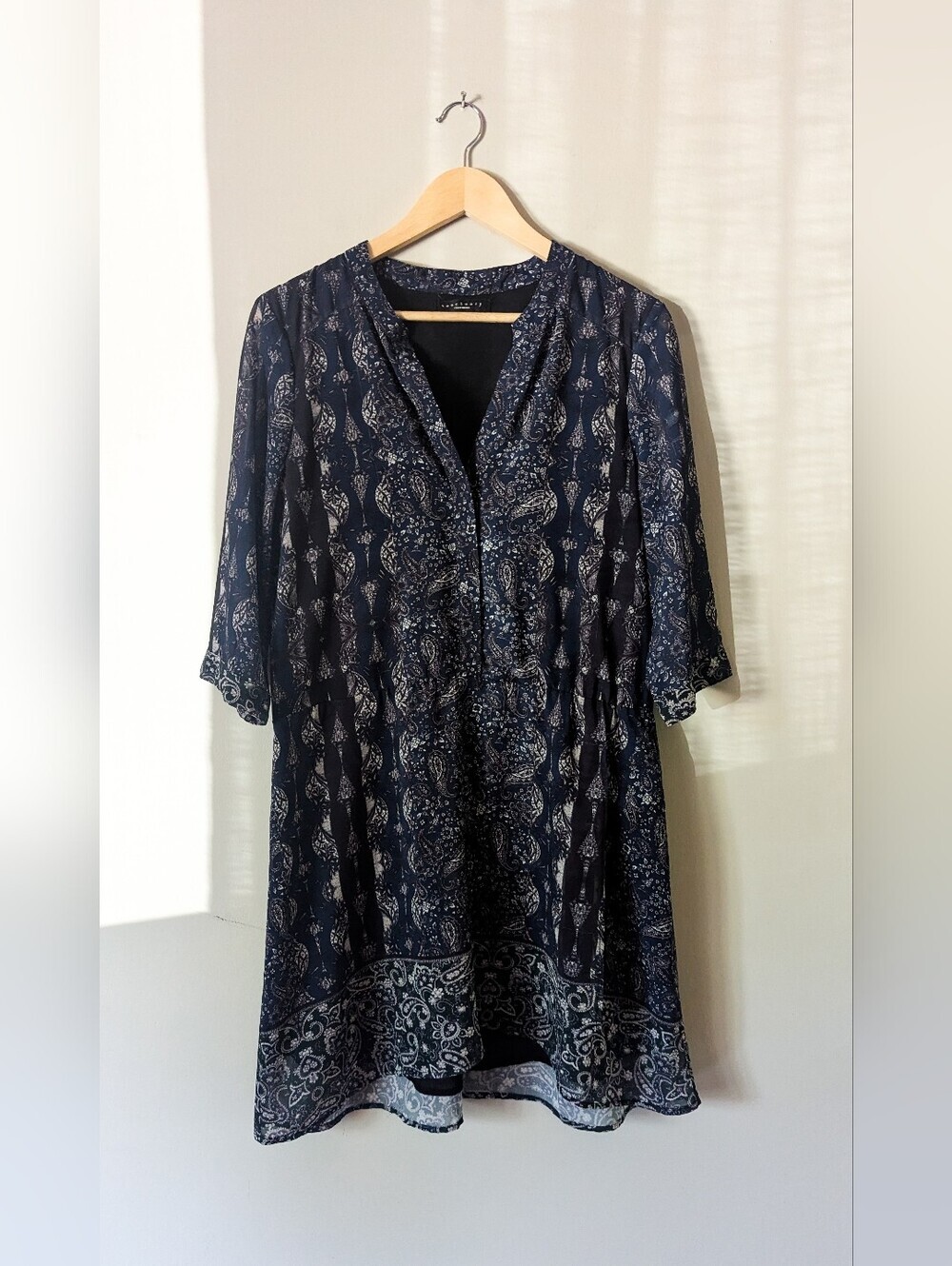 Sanctuary Anthropologie Blue Floral Dress